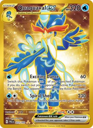 Quaquaval ex #273 · Paldea Evolved Pokémon card