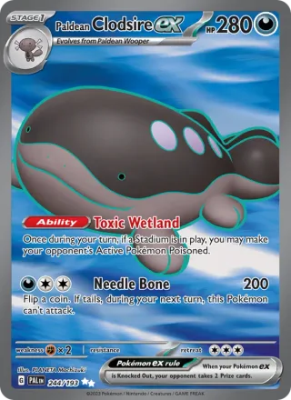Paldean Clodsire ex #244 · Paldea Evolved Pokémon card