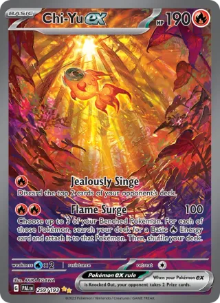 Chi-Yu ex #259 · Paldea Evolved Pokémon card