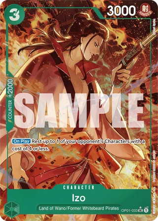 Izo (Full Art) #OP01-033-full-art · Premium Booster -The Best- One Piece card