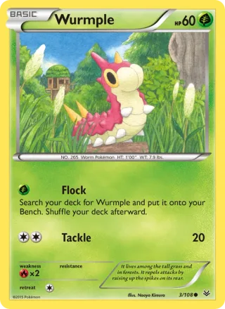Wurmple #3 · Roaring Skies Pokémon card