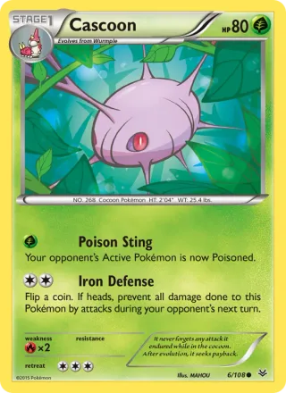 Cascoon #6 · Roaring Skies Pokémon card