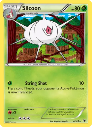 Silcoon #4 · Roaring Skies Pokémon card