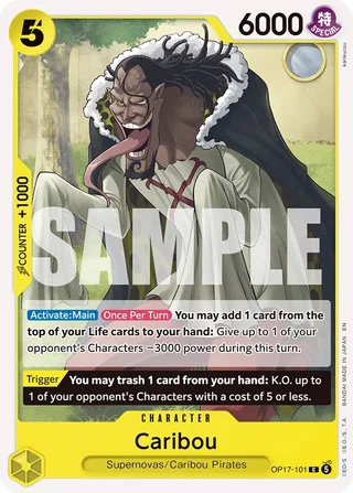 Caribou #OP17-101 · The World's Strongest Warriors One Piece card