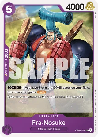 Fra-Nosuke (Reprint) #OP05-070-reprint · ST-26: Starter Deck 26 PURPLE/BLACK Monkey.D.Luffy One Piece card