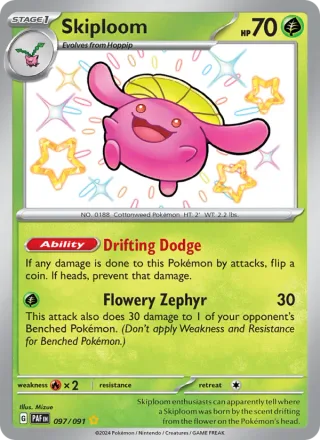 Skiploom #097 · Paldean Fates Pokémon card
