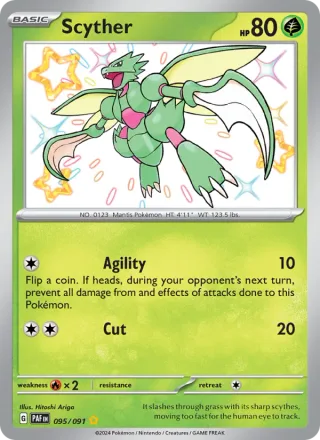 Scyther #095 · Paldean Fates Pokémon card