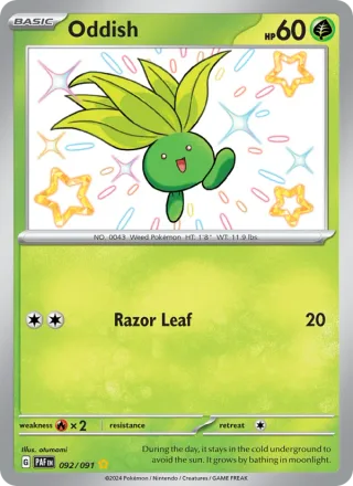 Oddish #092 · Paldean Fates Pokémon card