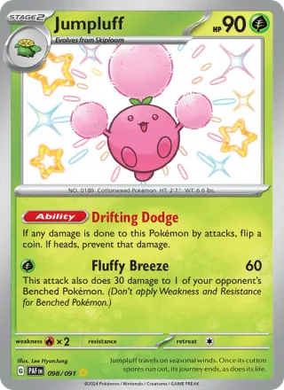 Jumpluff #098 · Paldean Fates Pokémon card