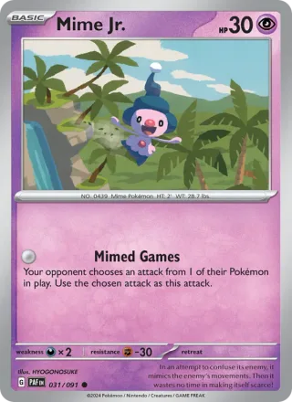 Mime Jr. #031 · Paldean Fates Pokémon card