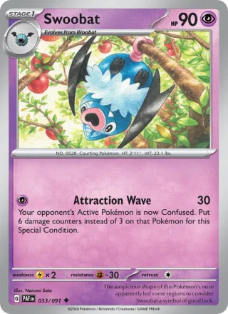 Swoobat #033 · Paldean Fates Pokémon card