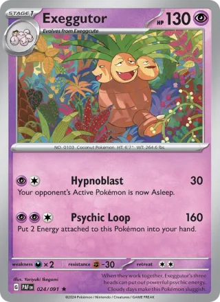 Exeggutor #024 · Paldean Fates Pokémon card