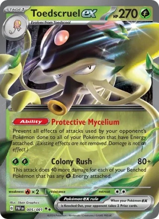 Toedscruel ex #005 · Paldean Fates Pokémon card