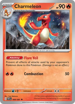 Charmeleon #008 · Paldean Fates Pokémon card