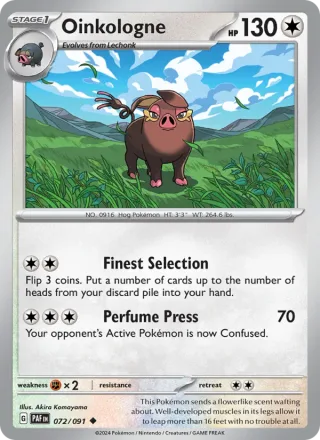 Oinkologne #072 · Paldean Fates Pokémon card