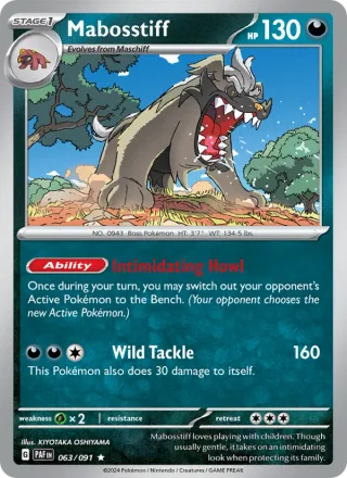 Mabosstiff #063 · Paldean Fates Pokémon card