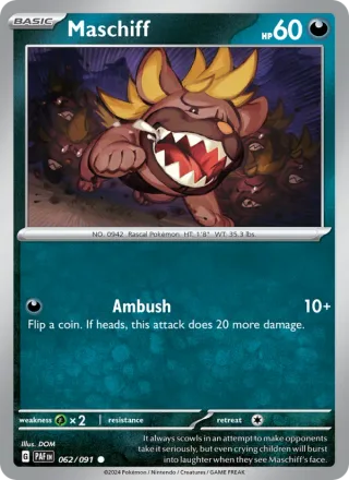 Maschiff #062 · Paldean Fates Pokémon card