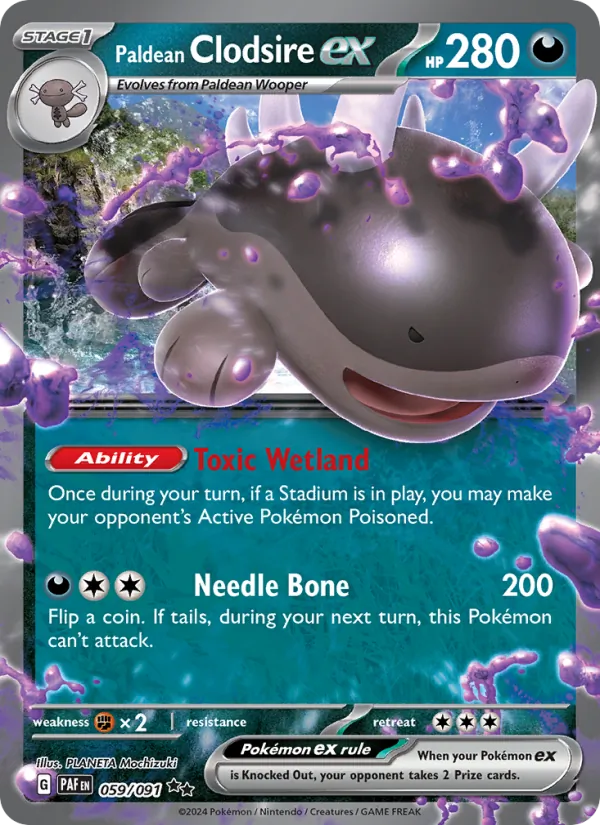 Paldean Clodsire ex full card art