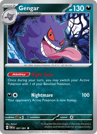 Gengar #057 · Paldean Fates Pokémon card