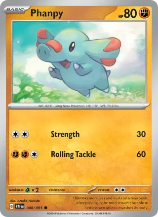 Phanpy #048 · Paldean Fates Pokémon card