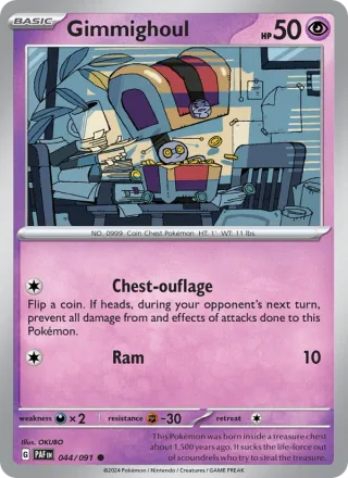 Gimmighoul #044 · Paldean Fates Pokémon card