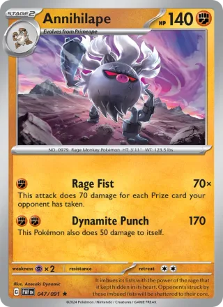 Annihilape #047 · Paldean Fates Pokémon card