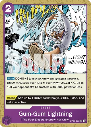 Gum-Gum Lightning #OP09-077 · Emperors in the New World One Piece card