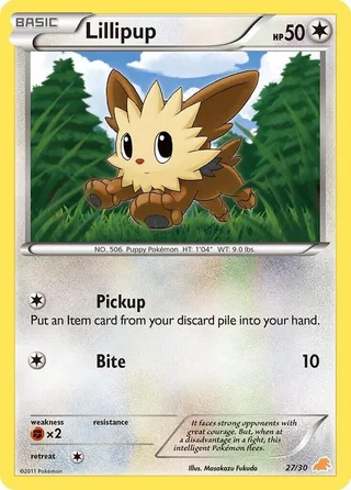 Lillipup #27 · BW trainer Kit (Excadrill) Pokémon card