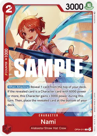 Nami #OP04-011 · Kingdoms of Intrigue Pre-Release Cards One Piece card