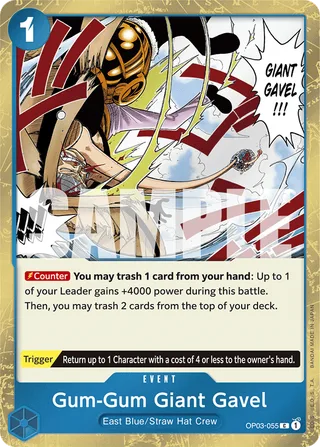 Gum-Gum Giant Gavel (Textured Foil) #OP03-055-textured-foil · Premium Booster -The Best- One Piece card