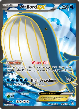 Wailord EX #147 · Primal Clash Pokémon card
