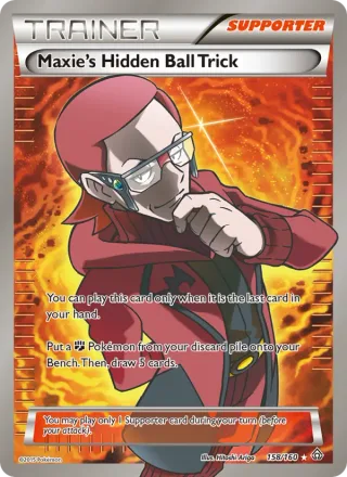 Maxie's Hidden Ball Trick #158 · Primal Clash Pokémon card