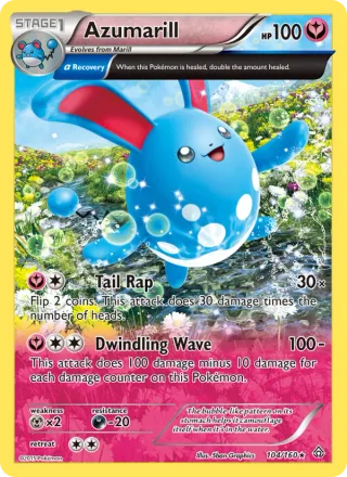 Azumarill #104 · Primal Clash Pokémon card