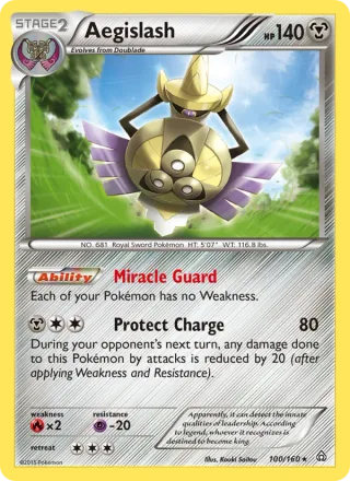Aegislash #100 · Primal Clash Pokémon card