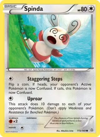 Spinda #115 · Primal Clash Pokémon card