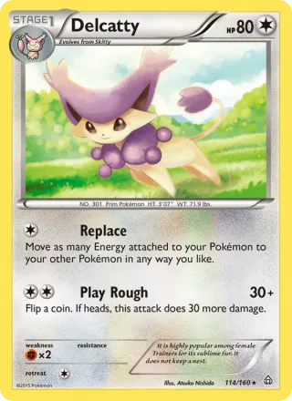Delcatty #114 · Primal Clash Pokémon card