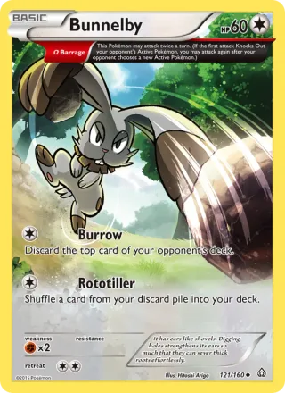 Bunnelby #121 · Primal Clash Pokémon card
