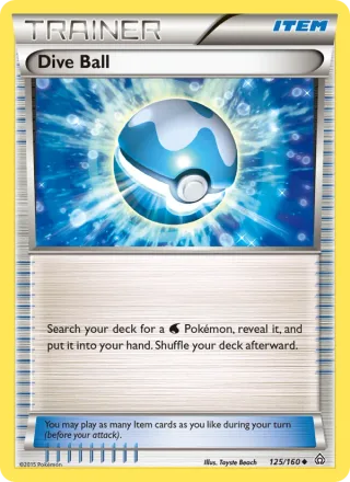 Dive Ball #125 · Primal Clash Pokémon card