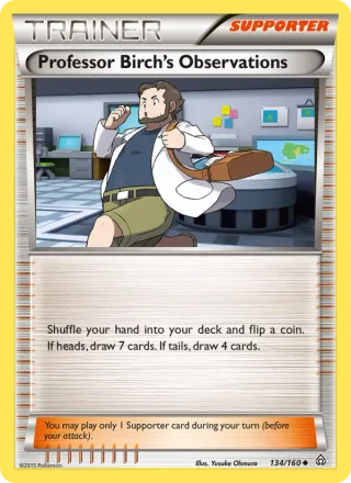 Professor Birch's Observations #134 · Primal Clash Pokémon card