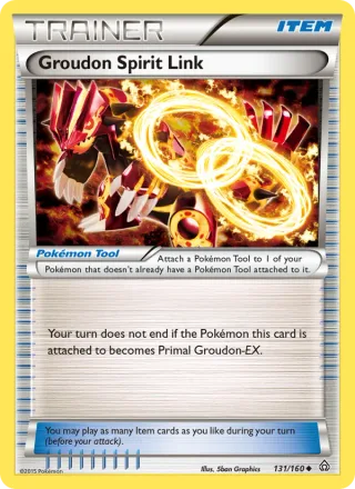 Groudon Spirit Link #131 · Primal Clash Pokémon card