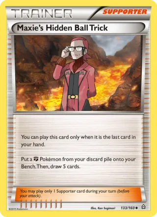 Maxie's Hidden Ball Trick #133 · Primal Clash Pokémon card