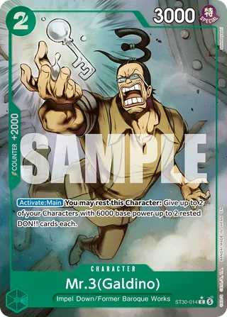 Mr.3(Galdino) (Full Art) #ST30-014-full-art · ST-30: Starter Deck 30 EX Luffy & Ace One Piece card