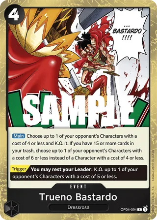 Trueno Bastardo #OP04-094 · Kingdoms of Intrigue One Piece card