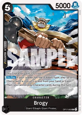 Brogy #OP17-092 · The World's Strongest Warriors One Piece card