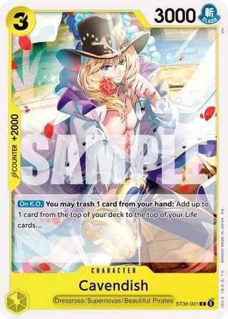 Cavendish #ST36-001 · ST-36: Starter Deck 36 YELLOW Eustass"Captain"Kid One Piece card