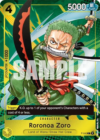 Roronoa Zoro (Event Pack Vol. 3) #P-042-event-pack-vol-3 · One Piece Promotion Cards One Piece card