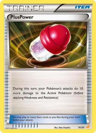 PlusPower #16 · BW trainer Kit (Excadrill) Pokémon card