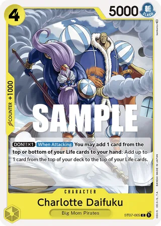 Charlotte Daifuku #ST07-005 · ST-20: Starter Deck 20 YELLOW Charlotte Katakuri One Piece card
