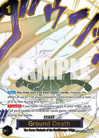 Ground Death (Alternate Art) #OP14-096-alternate-art · The Azure Sea's Seven One Piece card