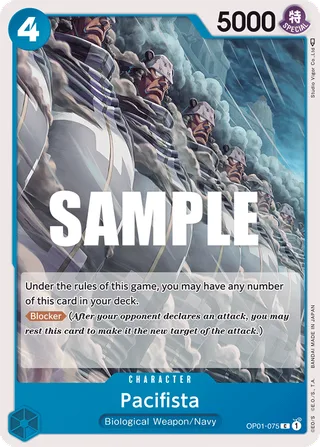 Pacifista #OP01-075 · Romance Dawn One Piece card